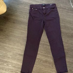 Mid rise purple jeans